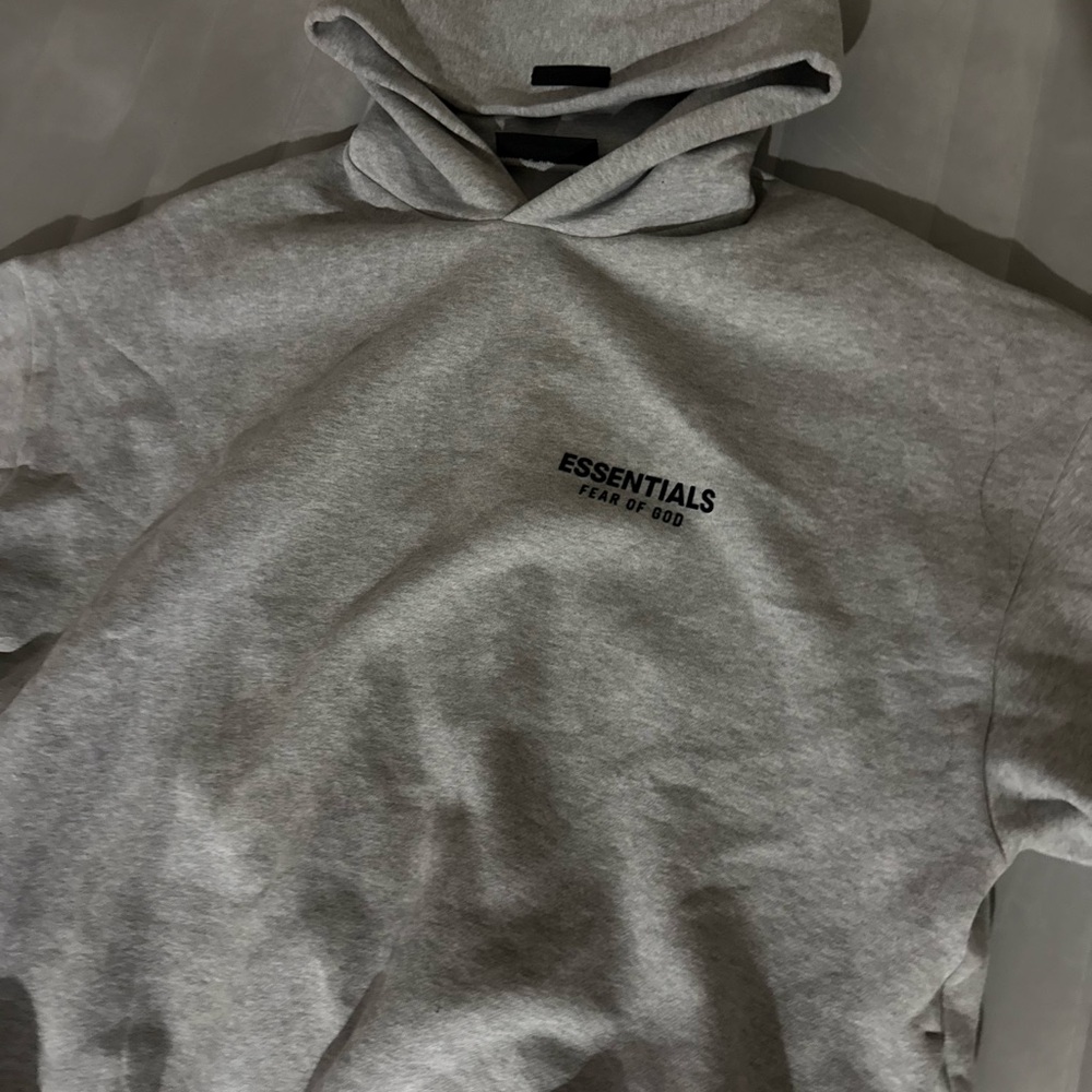 Fear of God Essentials Light Gray Hoodie
